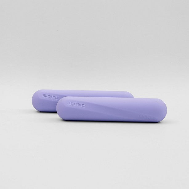 Dumbbell Strength bars - 4kg pair weights lavender