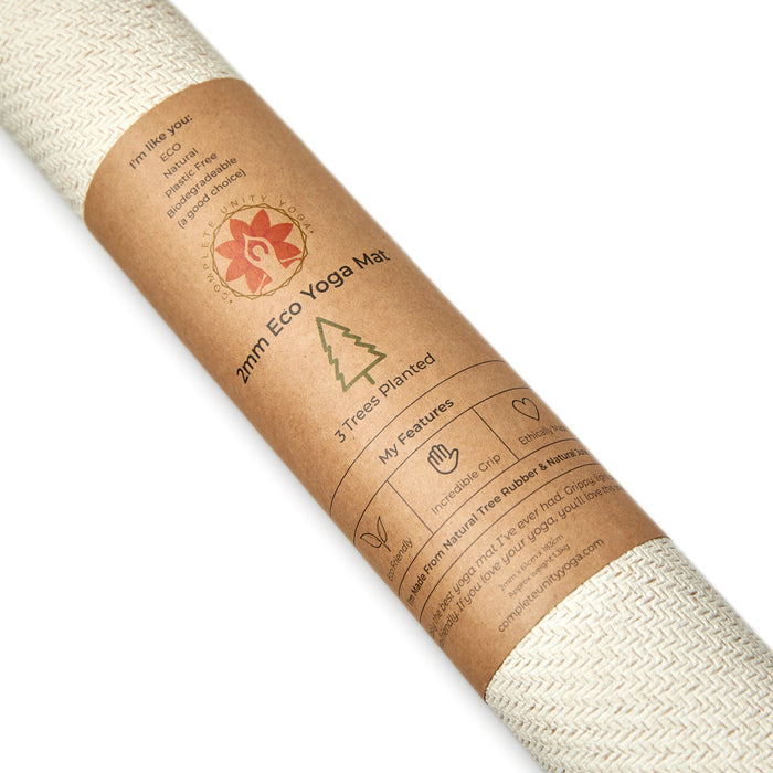 CompleteGrip™ Eco Yoga Mat - Complete Unity Yoga - Eco Natural 2mm close up #colour_eco-natural-white